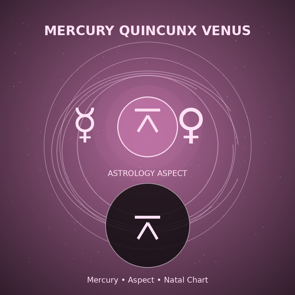 Mercury Quincunx Venus
