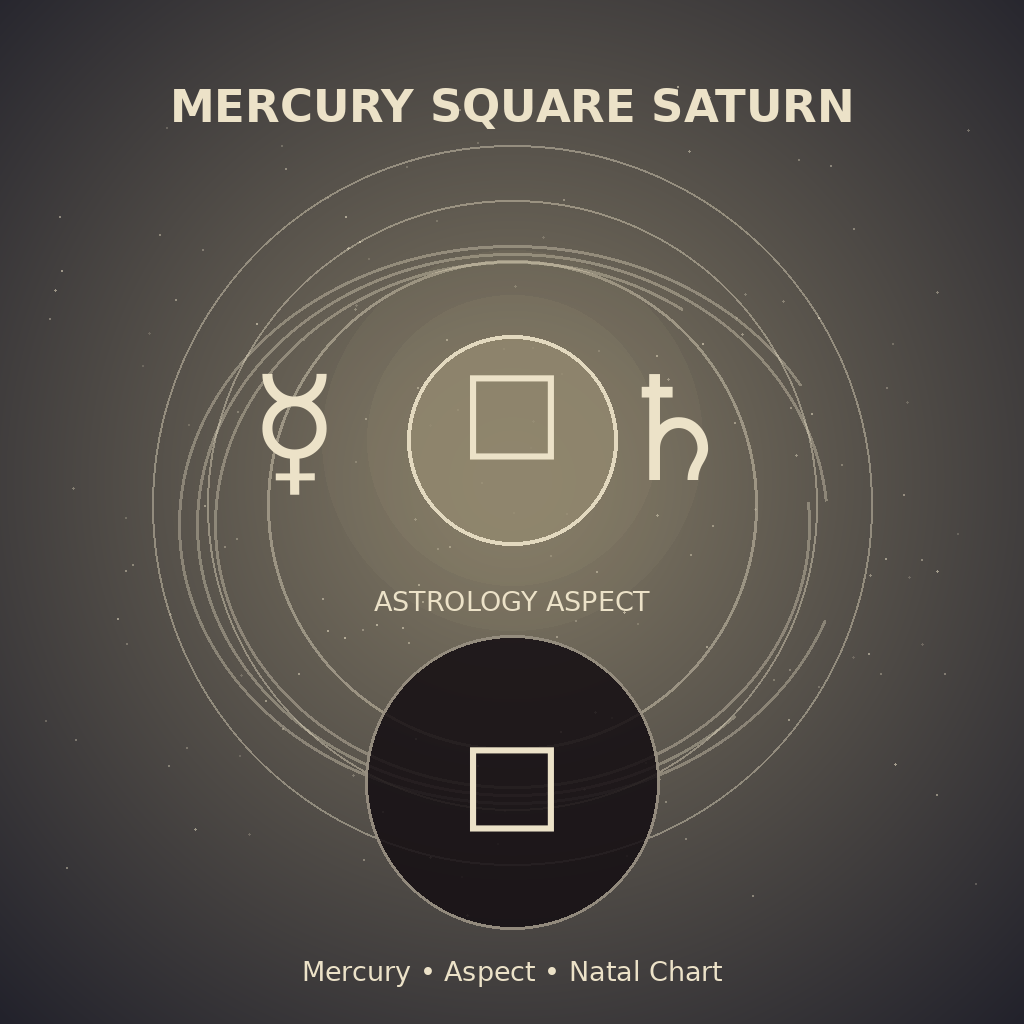 Mercury Square Saturn