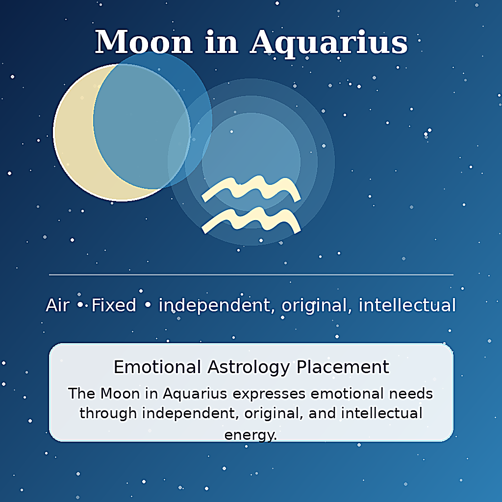 Moon in Aquarius astrology meaning image
