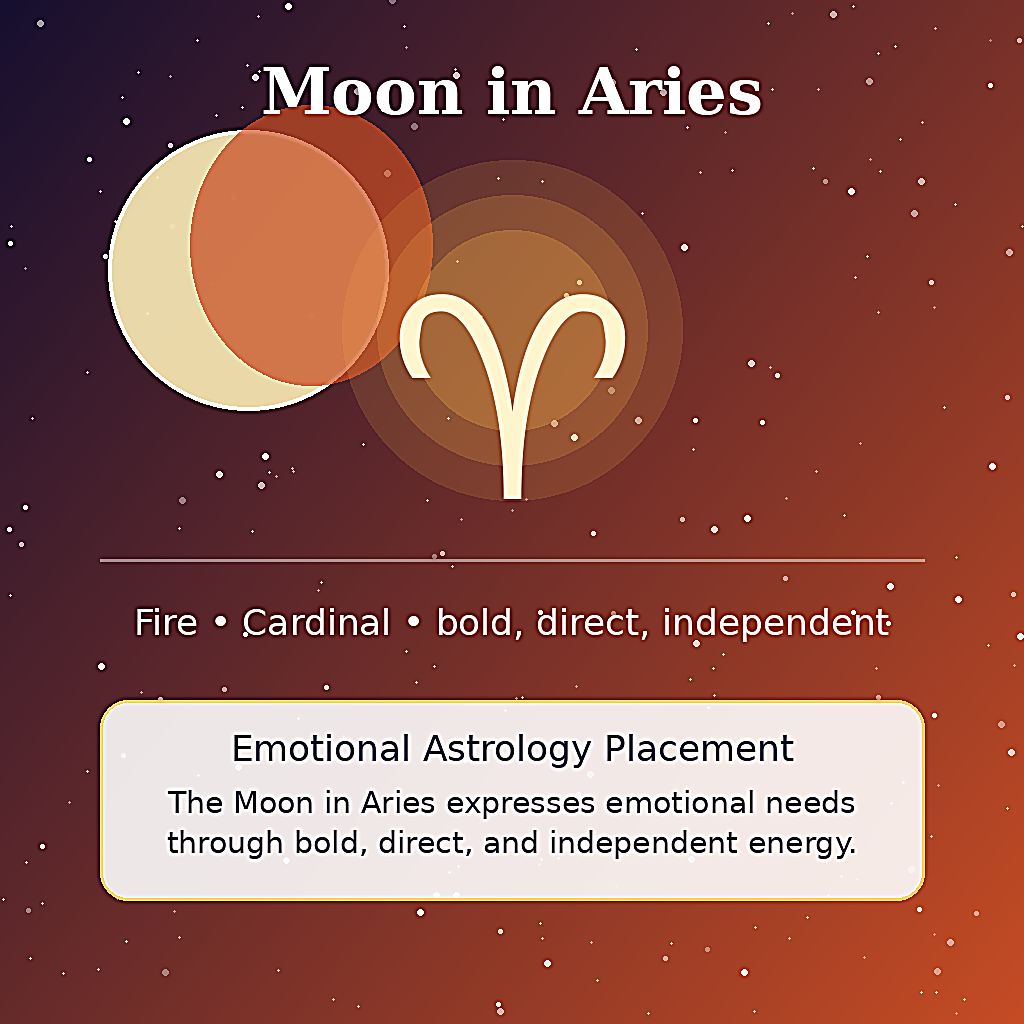 Moon in Aries astrology meaning image