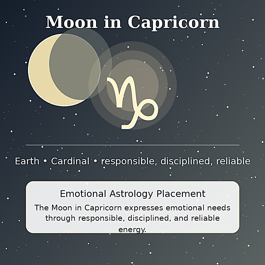 Moon in Capricorn astrology meaning image