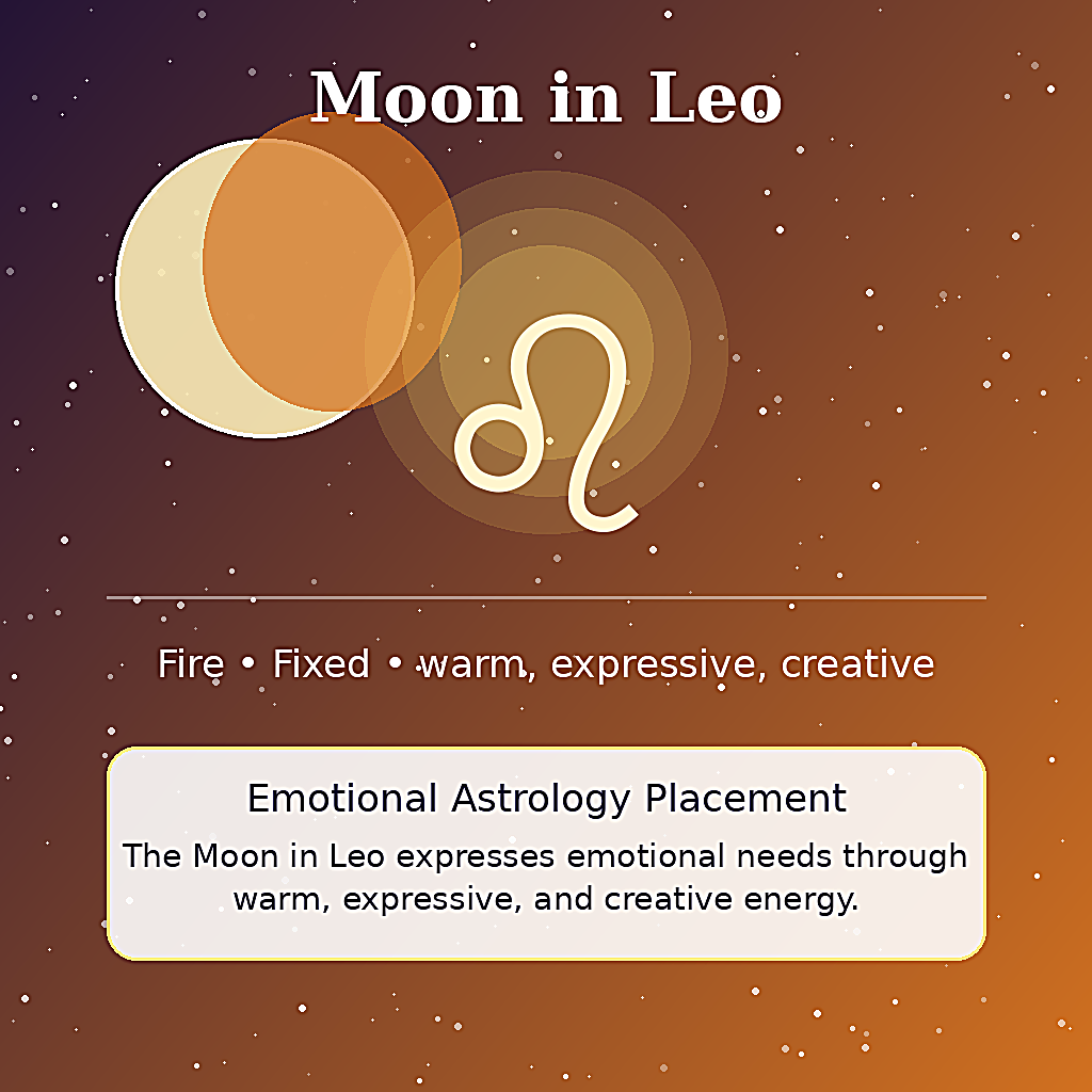 Moon in Leo astrology meaning image