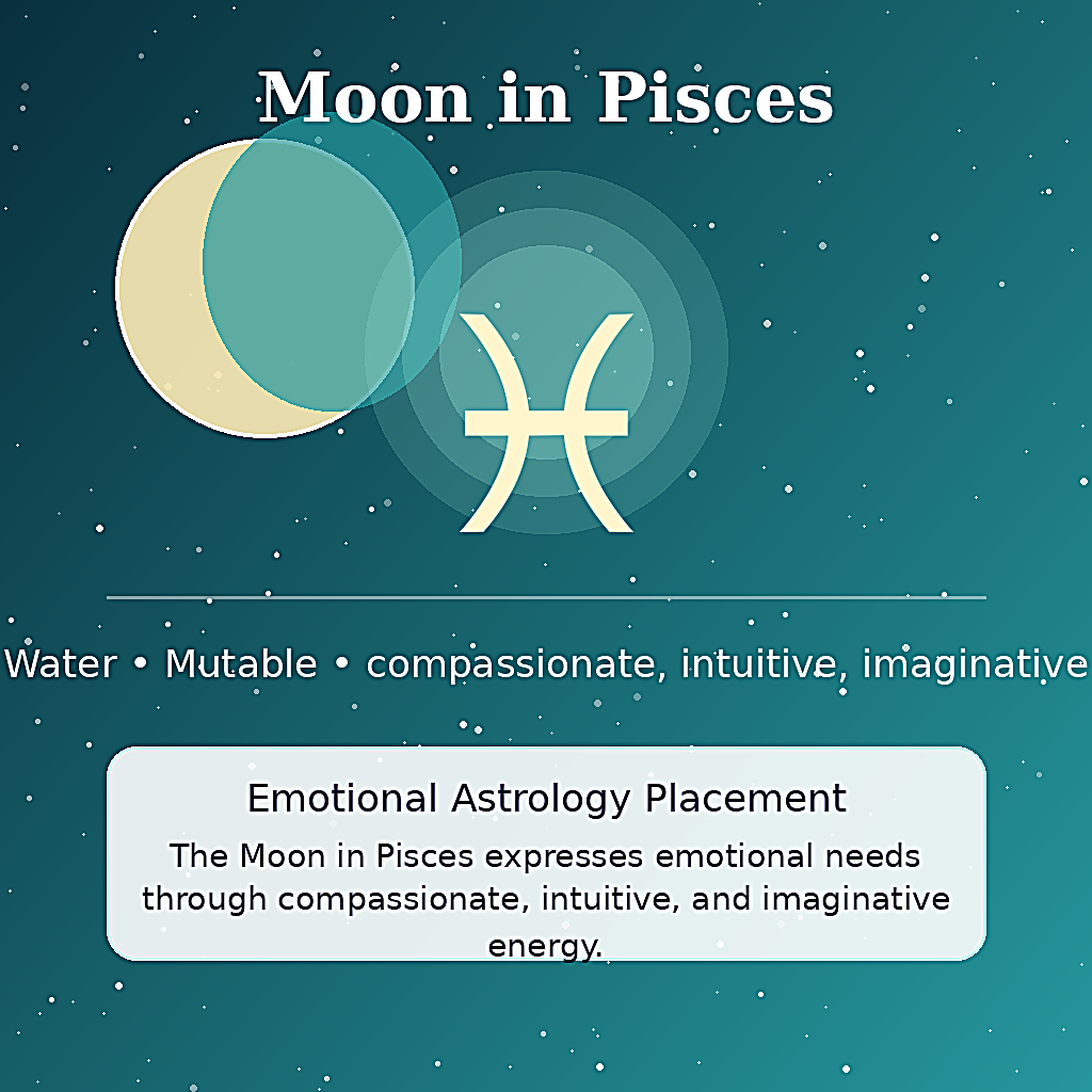 Moon in Pisces astrology meaning image