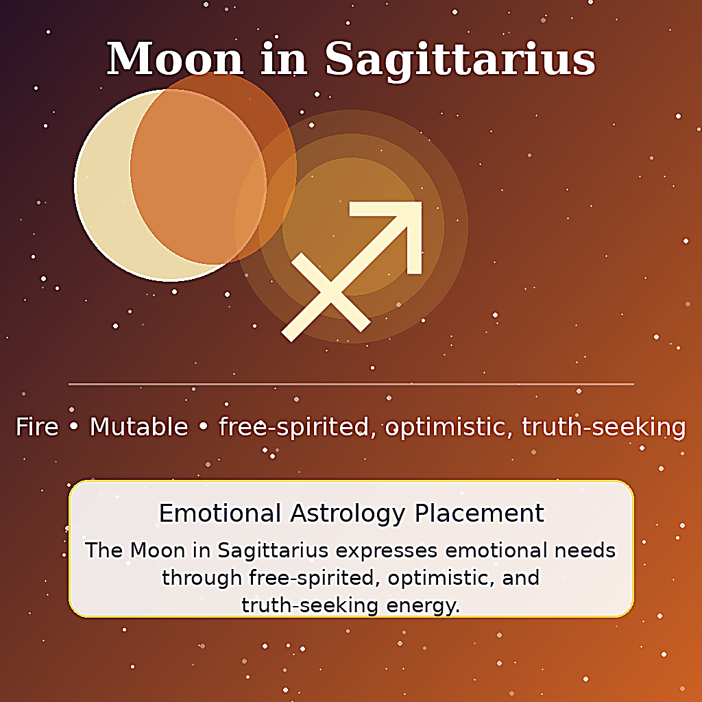 Moon in Sagittarius astrology meaning image