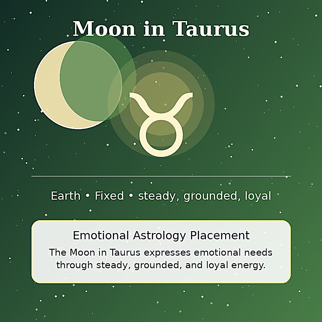 Moon in Taurus astrology meaning image