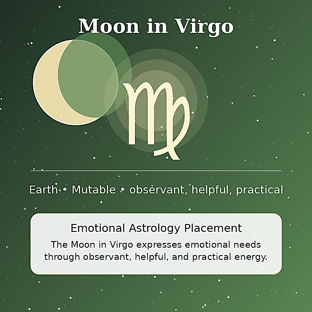 Moon in Virgo astrology meaning image