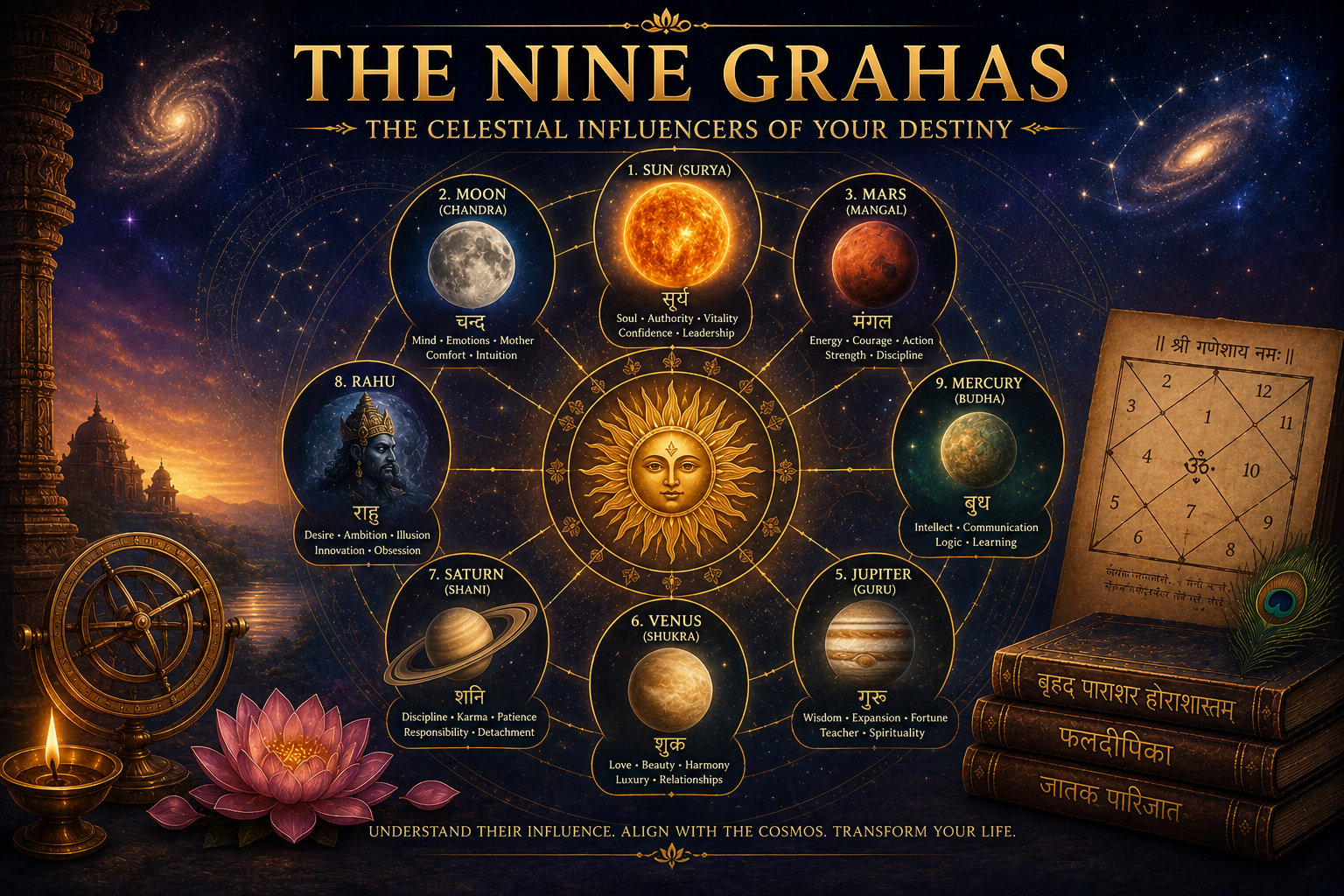 The Nine Grahas of Vedic Astrology