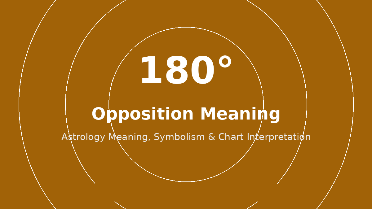 Opposition aspect astrology meaning