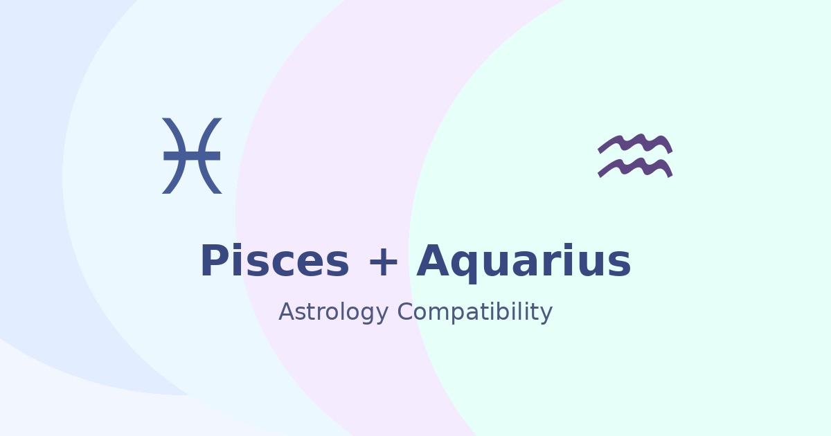 Pisces and Aquarius Compatibility astrology compatibility image