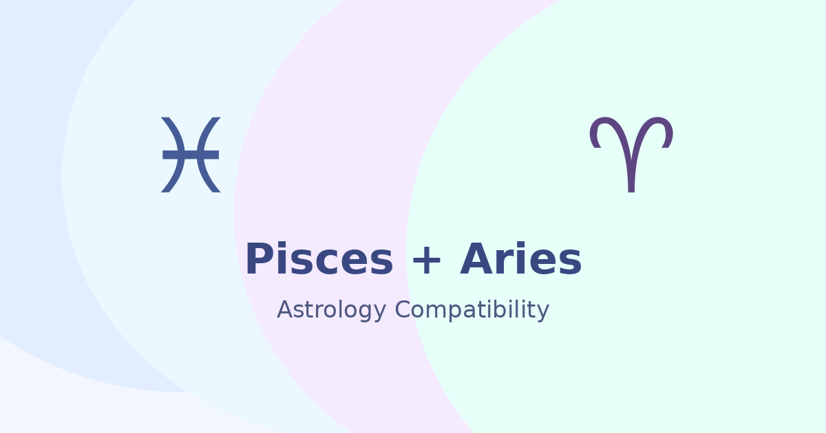 Pisces and Aries Compatibility astrology compatibility image