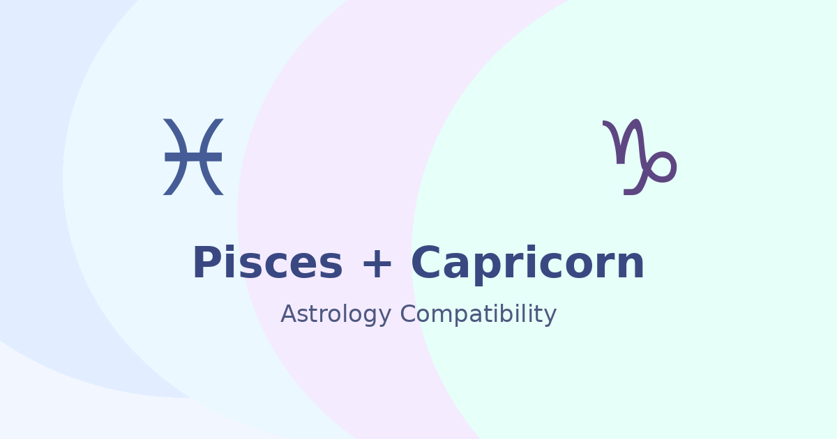 Pisces and Capricorn Compatibility astrology compatibility image