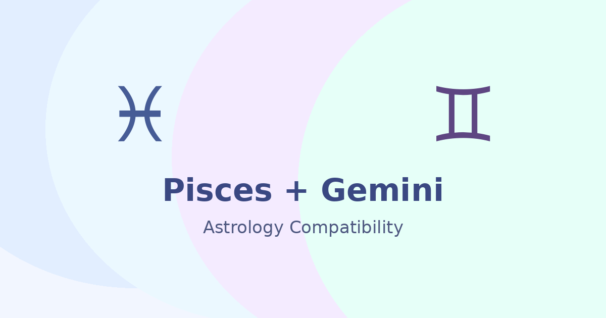 Pisces and Gemini Compatibility astrology compatibility image