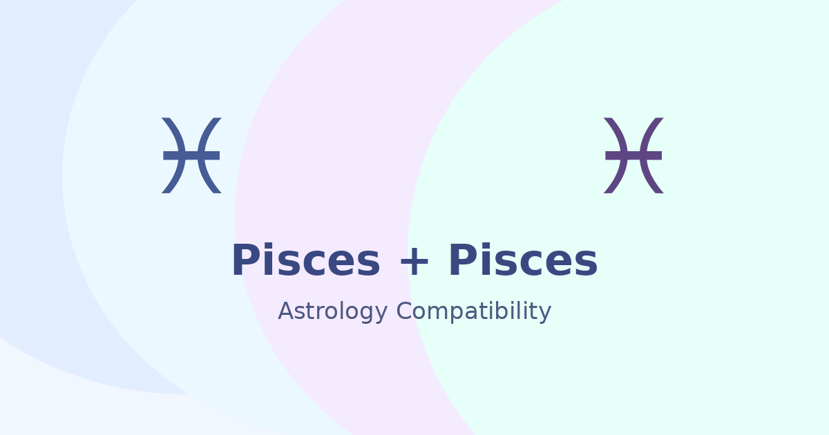 Pisces and Pisces Compatibility astrology compatibility image
