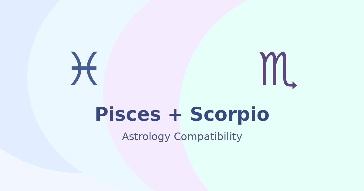 Pisces and Scorpio Compatibility astrology compatibility image