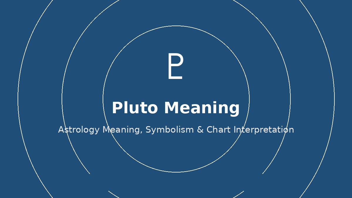 Pluto astrology meaning