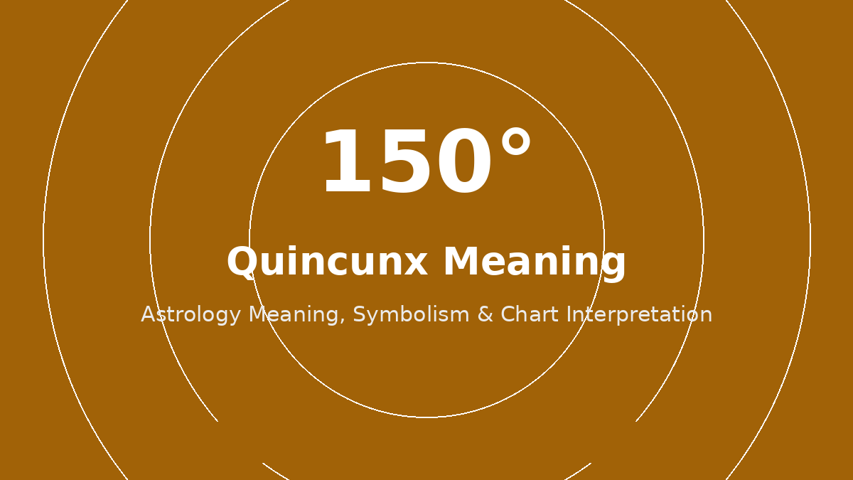 Quincunx aspect astrology meaning