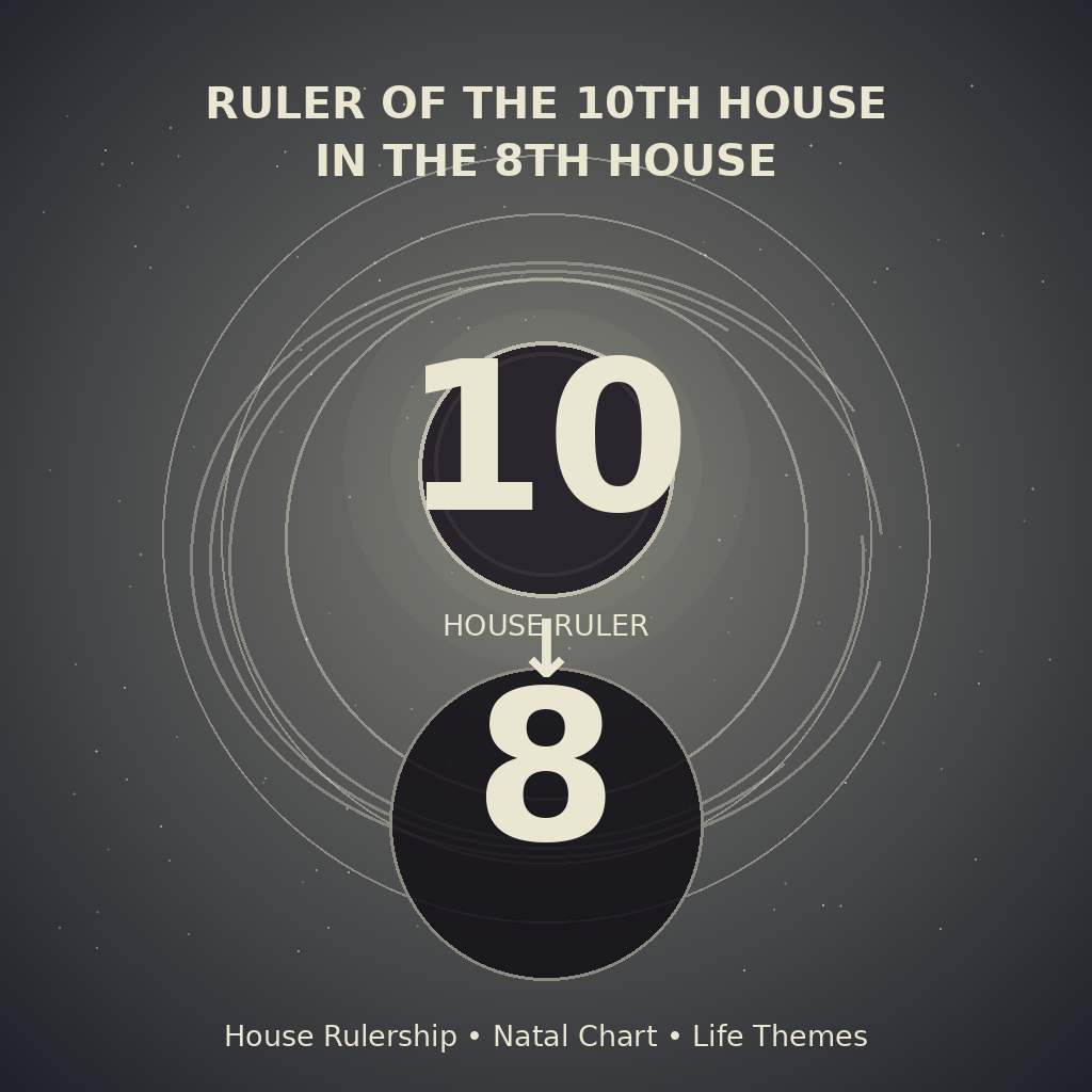 Ruler of the 10th House in the 8th House