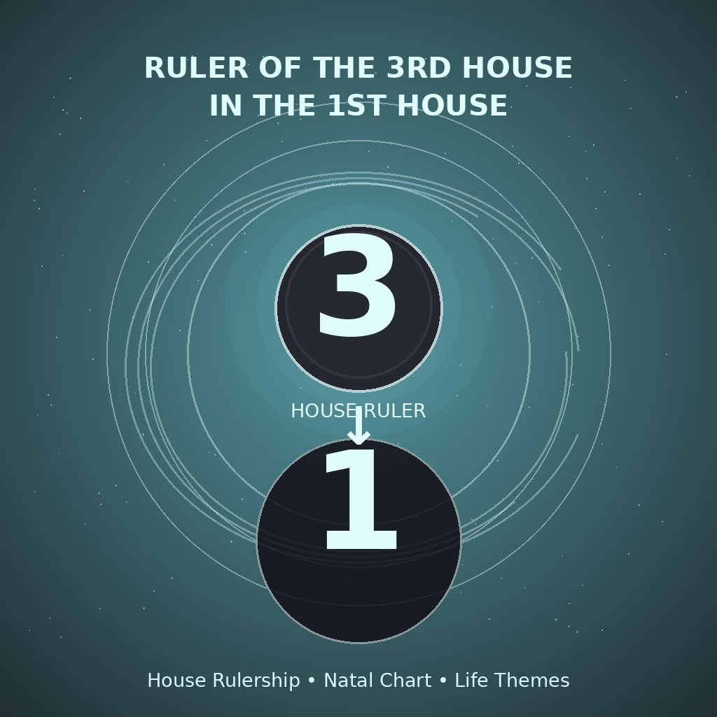 Ruler of the 3rd House in the 1st House