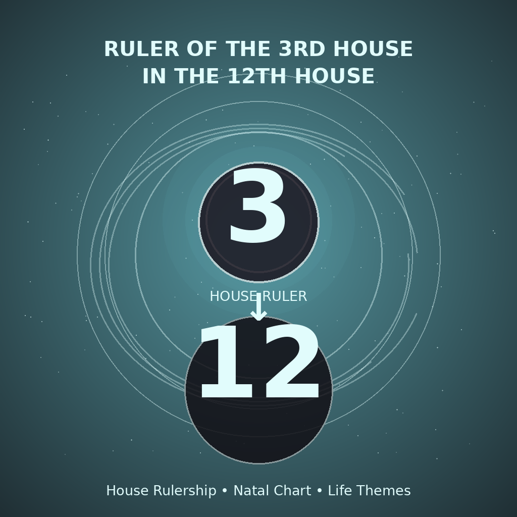 Ruler of the 3rd House in the 12th House
