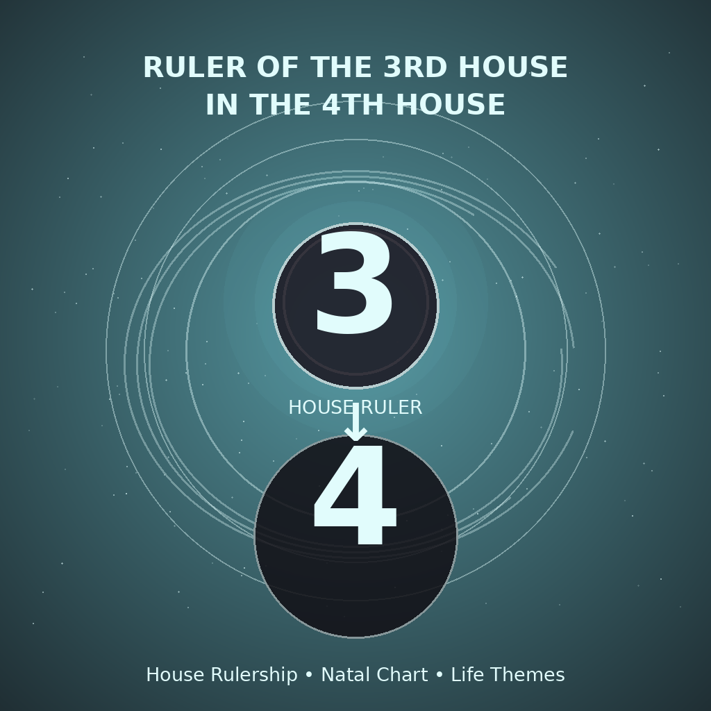 Ruler of the 3rd House in the 4th House