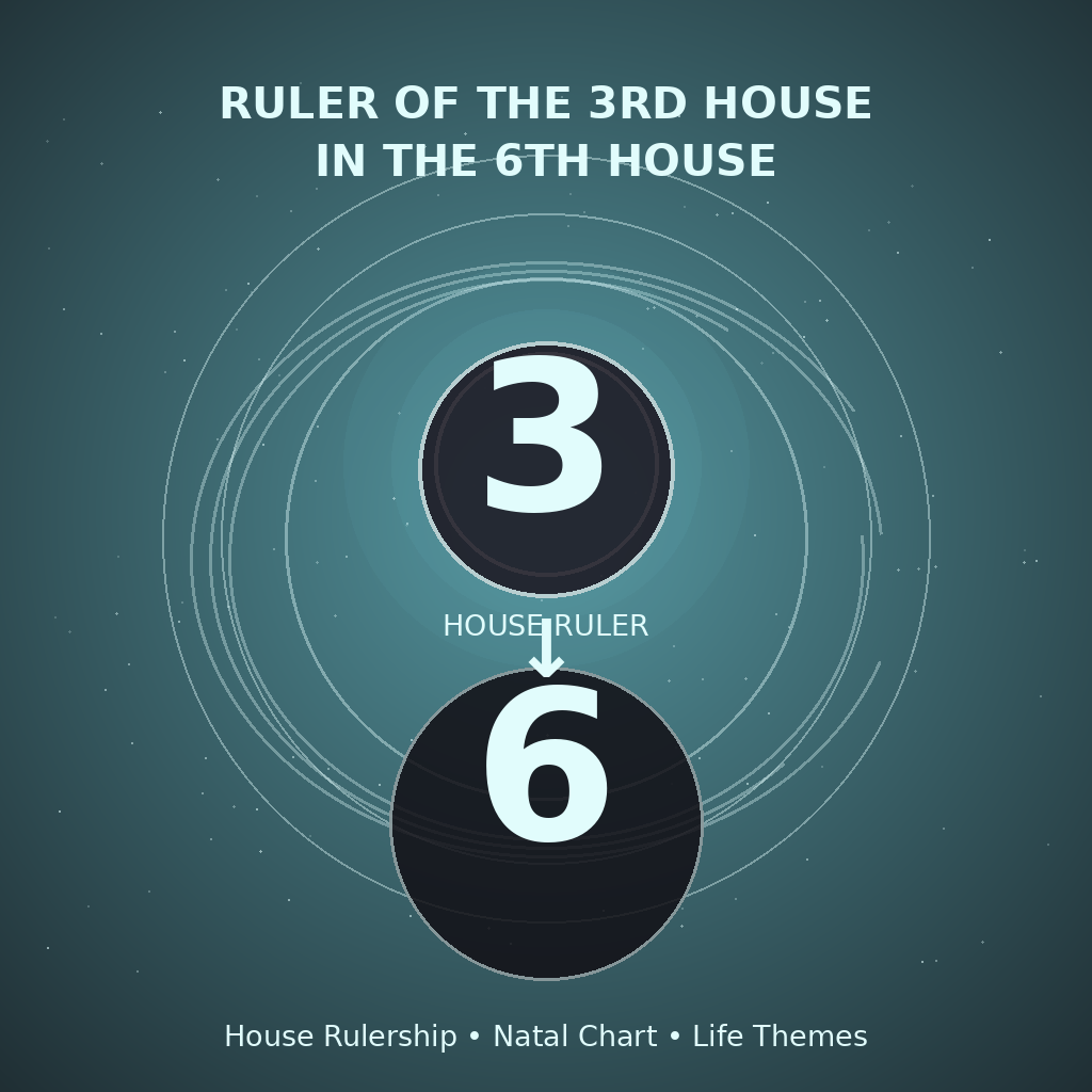 Ruler of the 3rd House in the 6th House