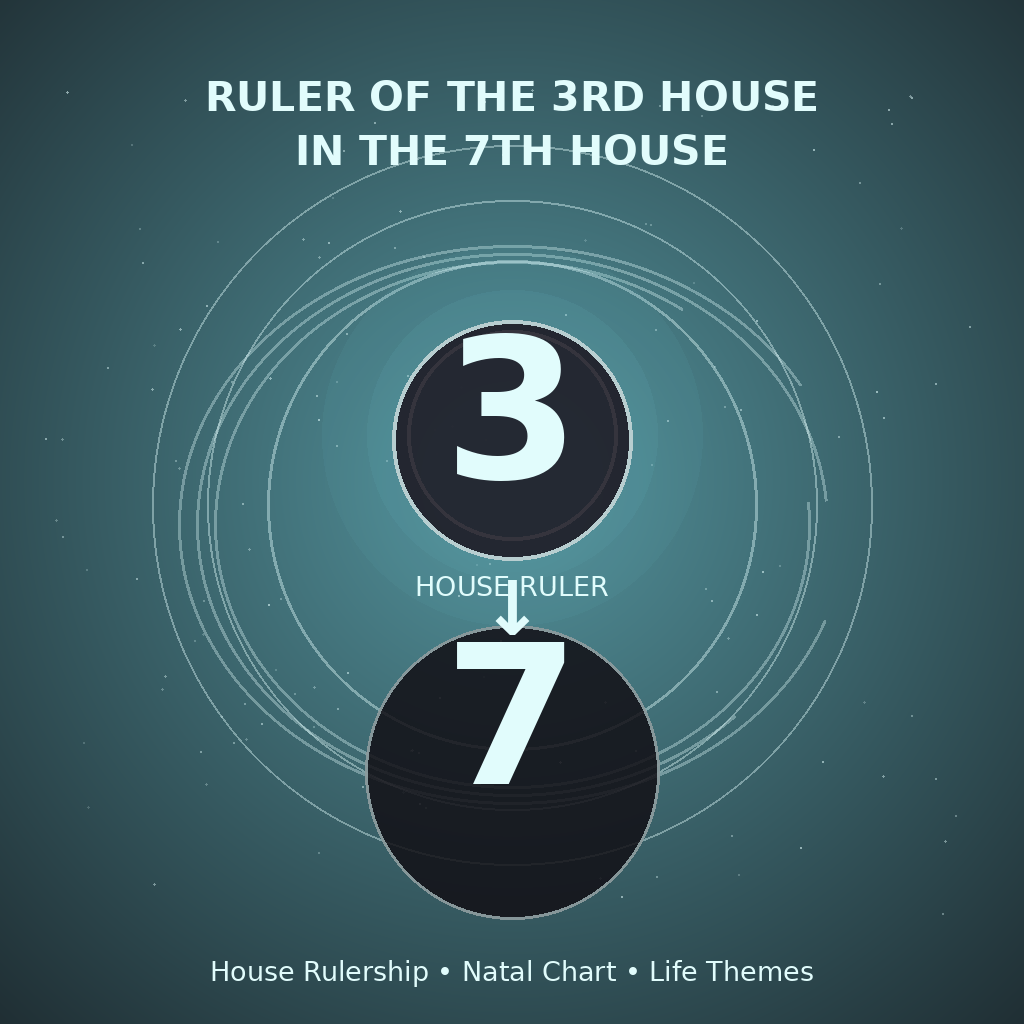 Ruler of the 3rd House in the 7th House