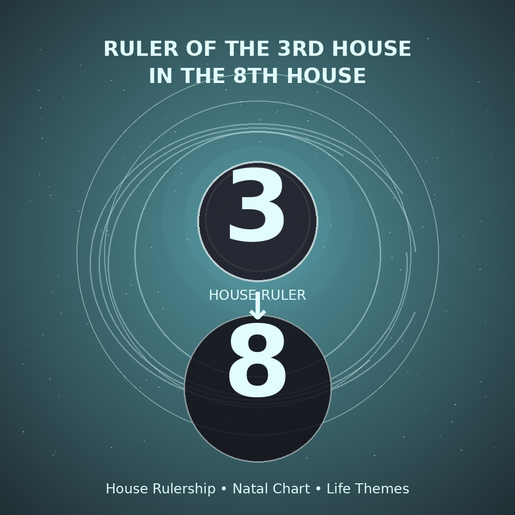 Ruler of the 3rd House in the 8th House