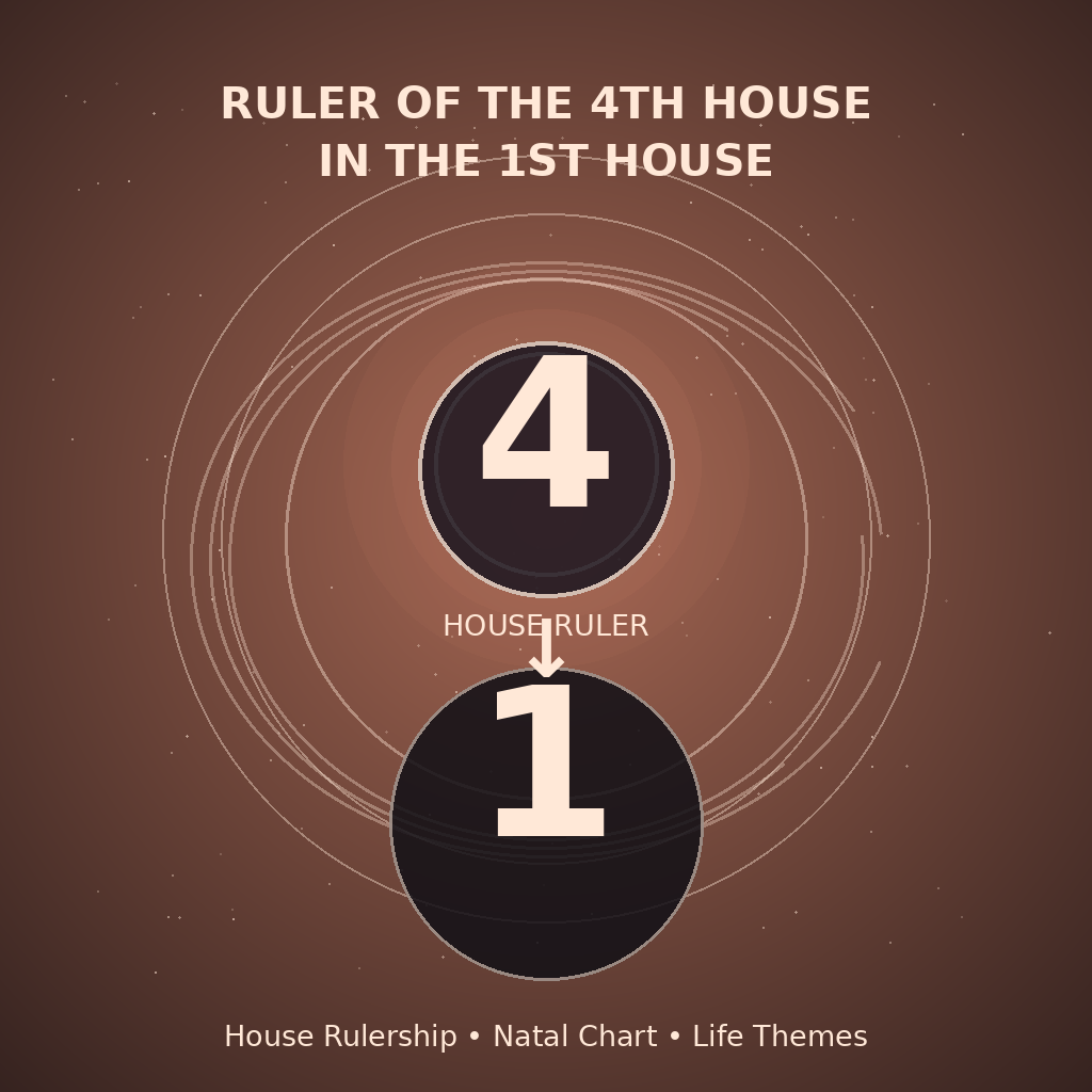Ruler of the 4th House in the 1st House