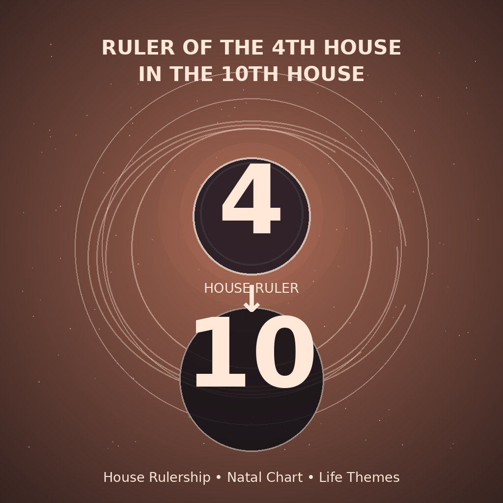 Ruler of the 4th House in the 10th House