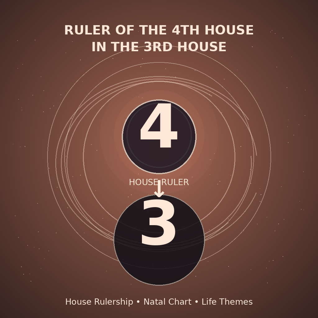 Ruler of the 4th House in the 3rd House