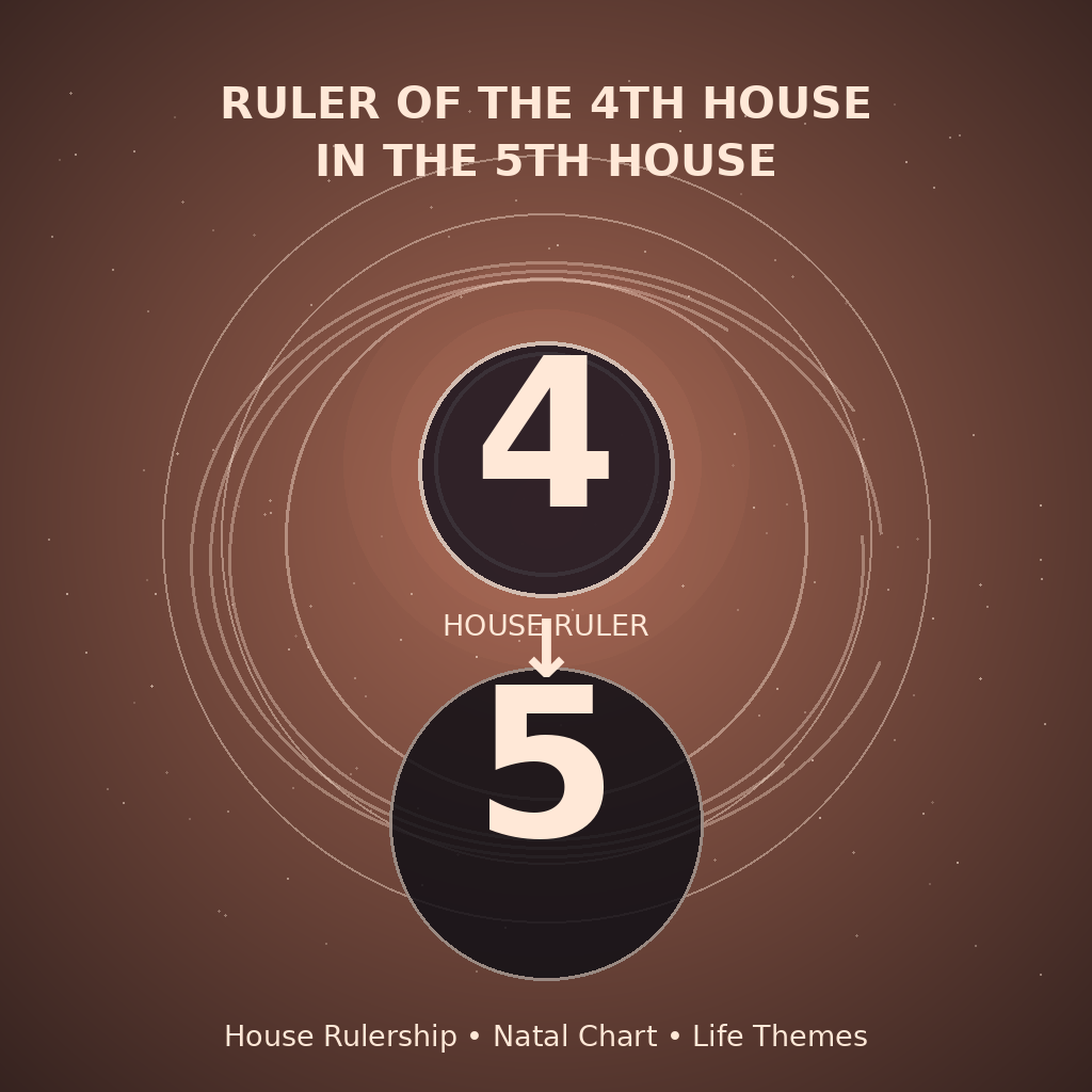 Ruler of the 4th House in the 5th House