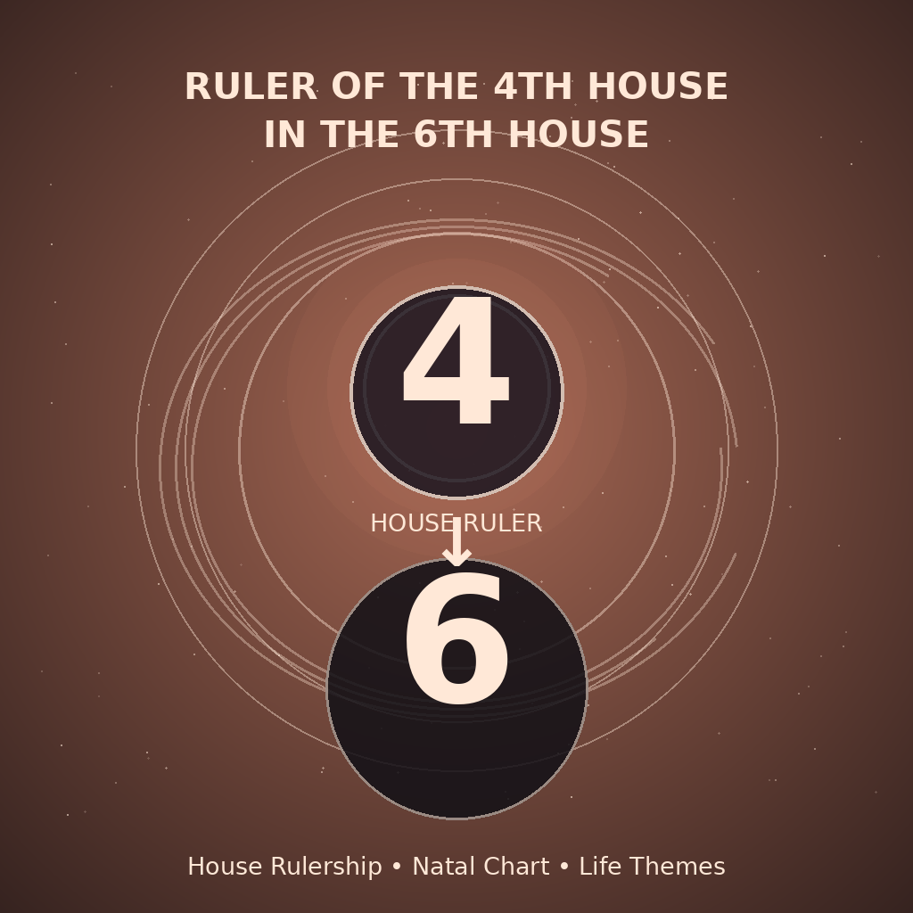 Ruler of the 4th House in the 6th House