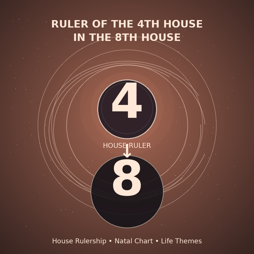 Ruler of the 4th House in the 8th House
