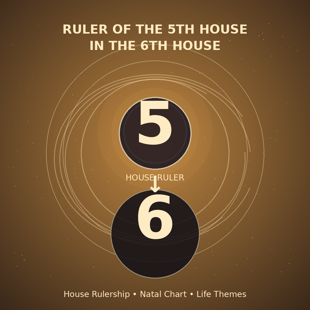 Ruler of the 5th House in the 6th House