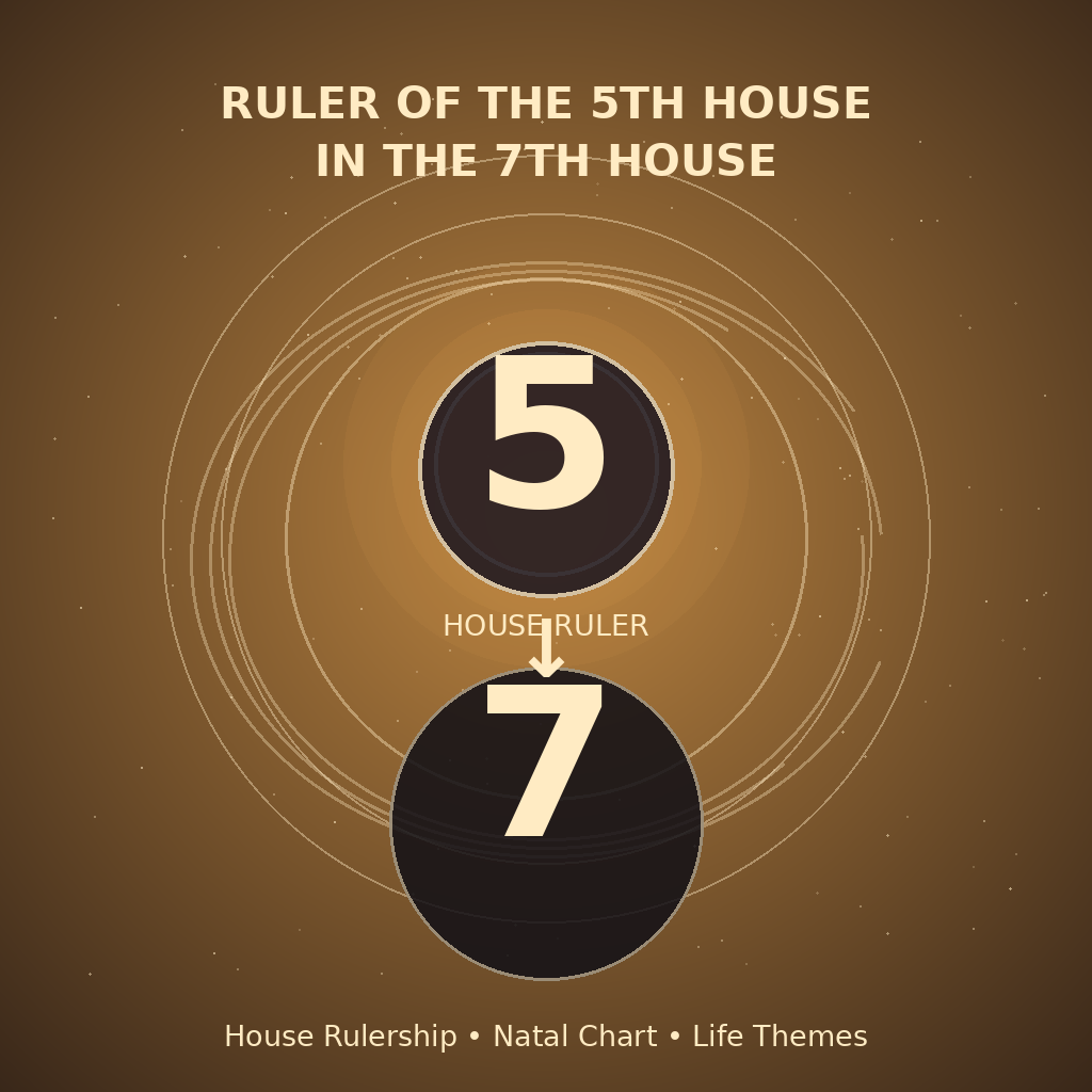 Ruler of the 5th House in the 7th House