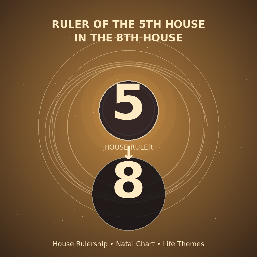 Ruler of the 5th House in the 8th House