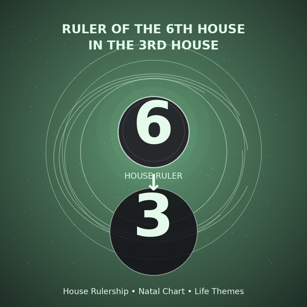 Ruler of the 6th House in the 3rd House