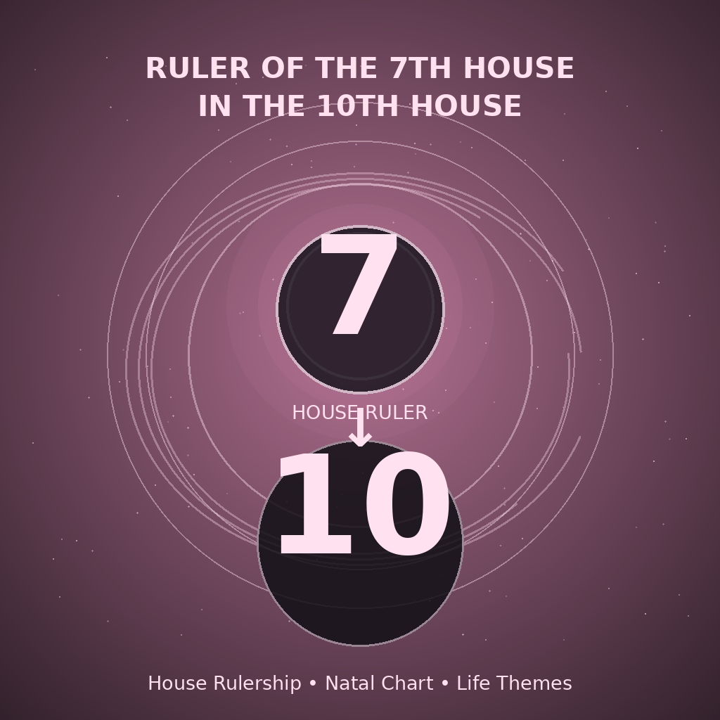 Ruler of the 7th House in the 10th House
