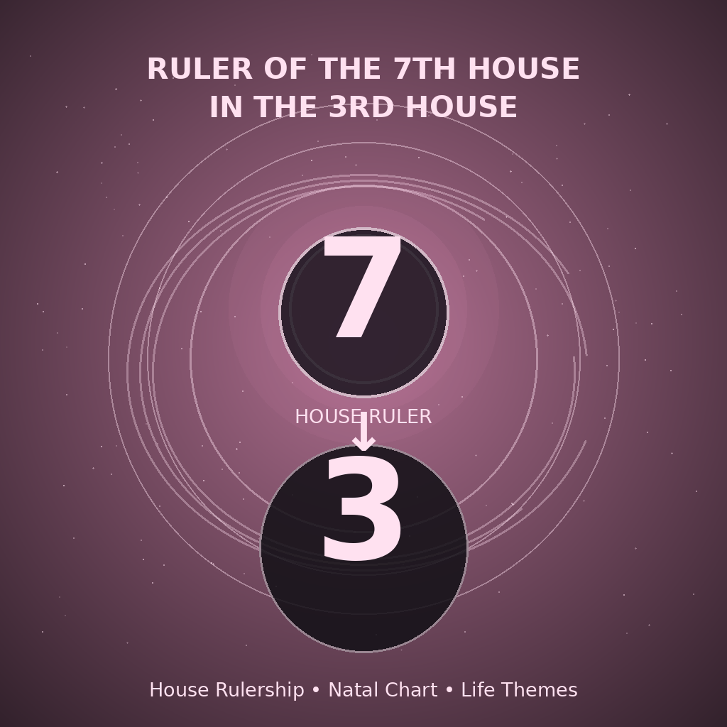 Ruler of the 7th House in the 3rd House