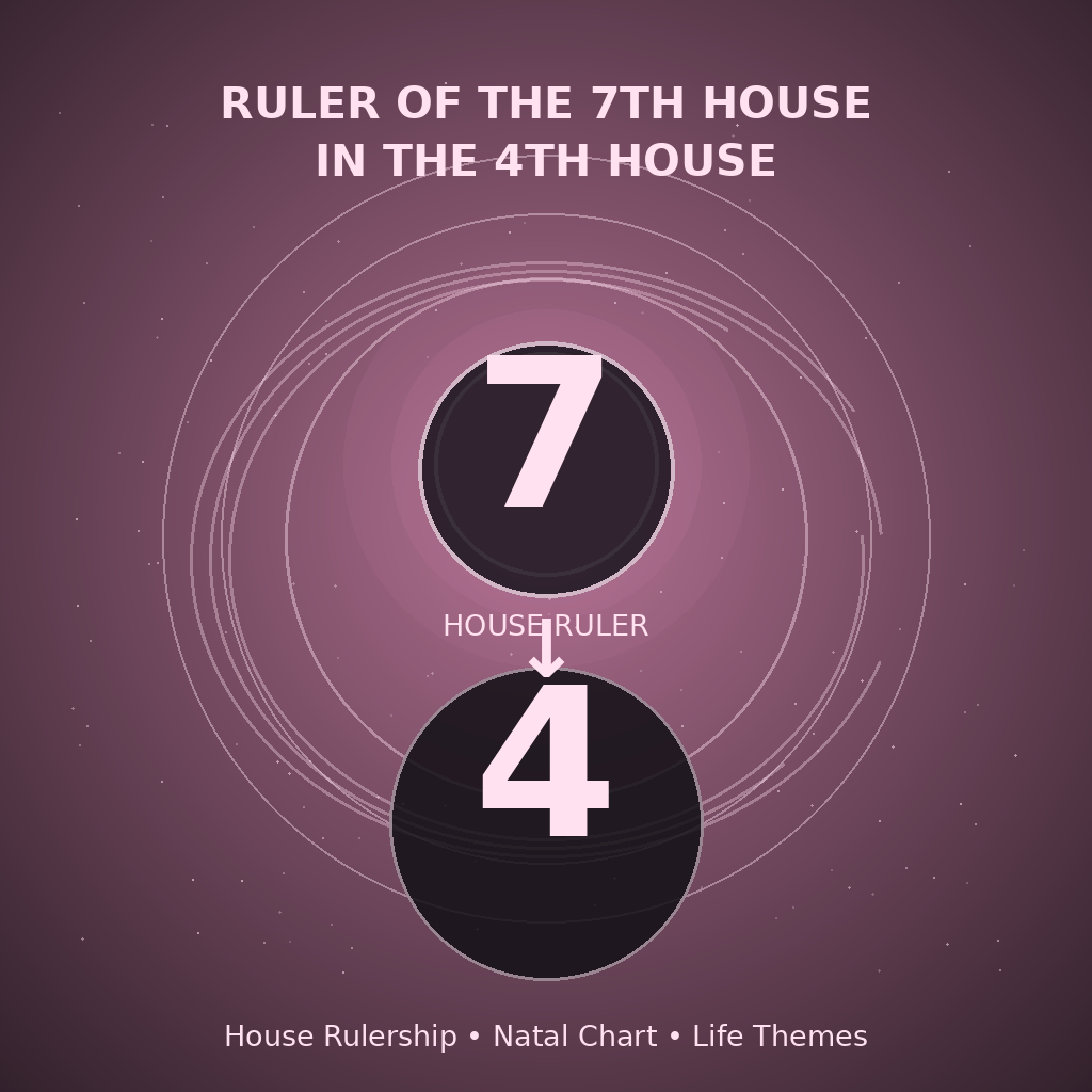Ruler of the 7th House in the 4th House