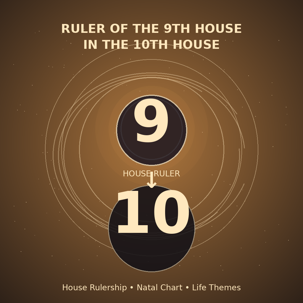 Ruler of the 9th House in the 10th House