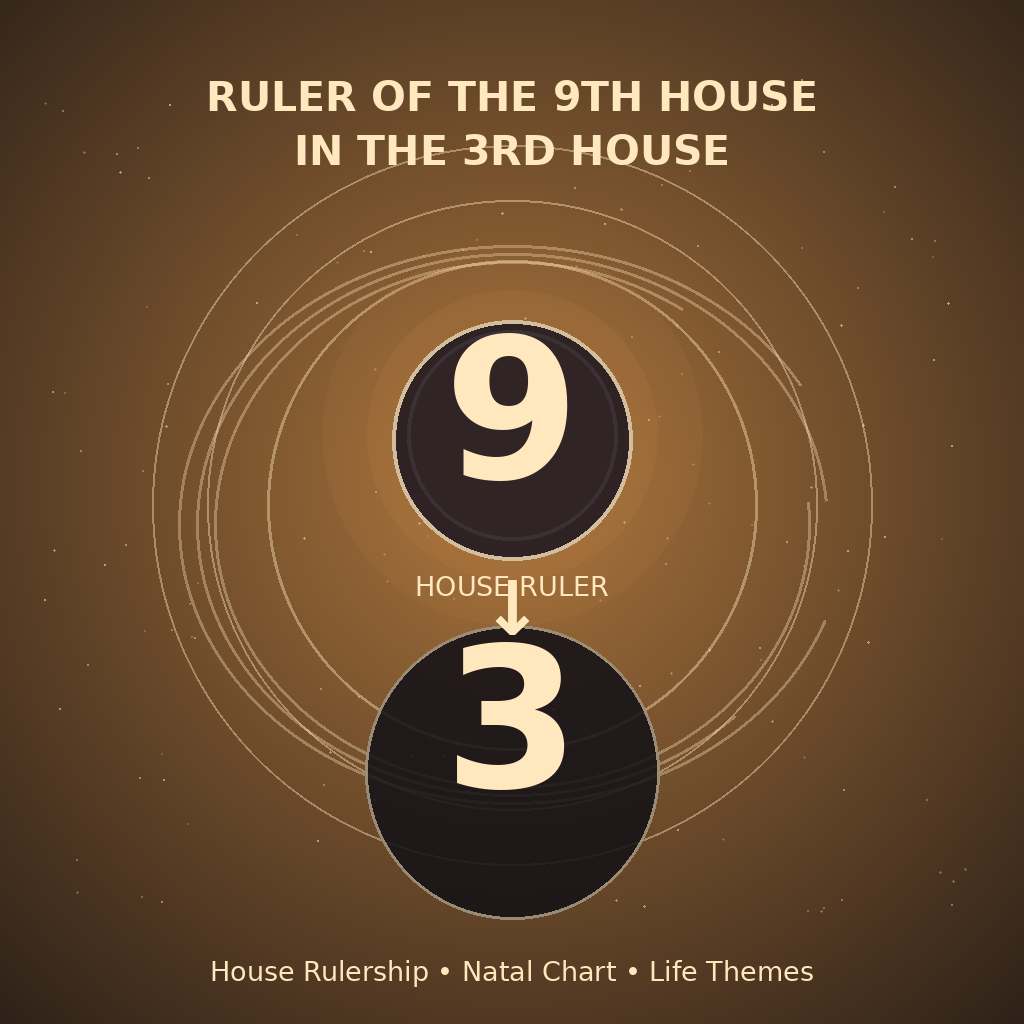Ruler of the 9th House in the 3rd House