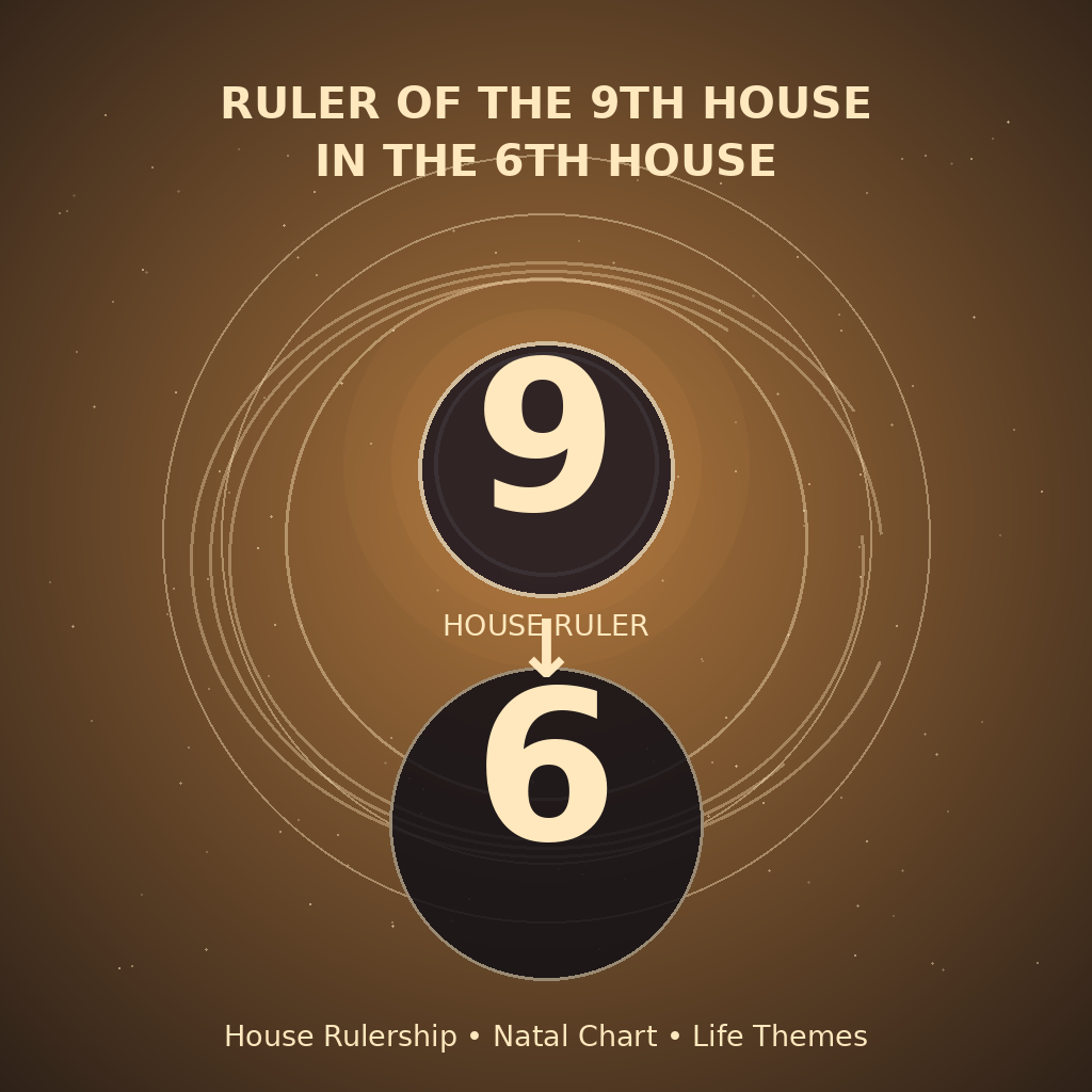 Ruler of the 9th House in the 6th House