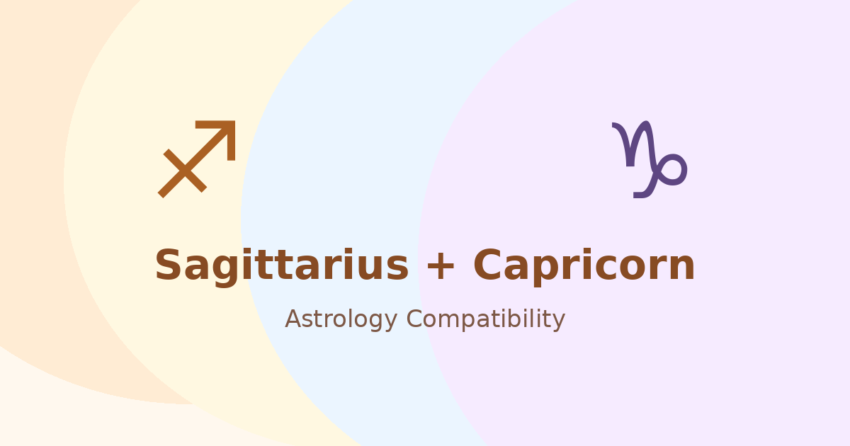 Sagittarius and Capricorn Compatibility astrology compatibility image