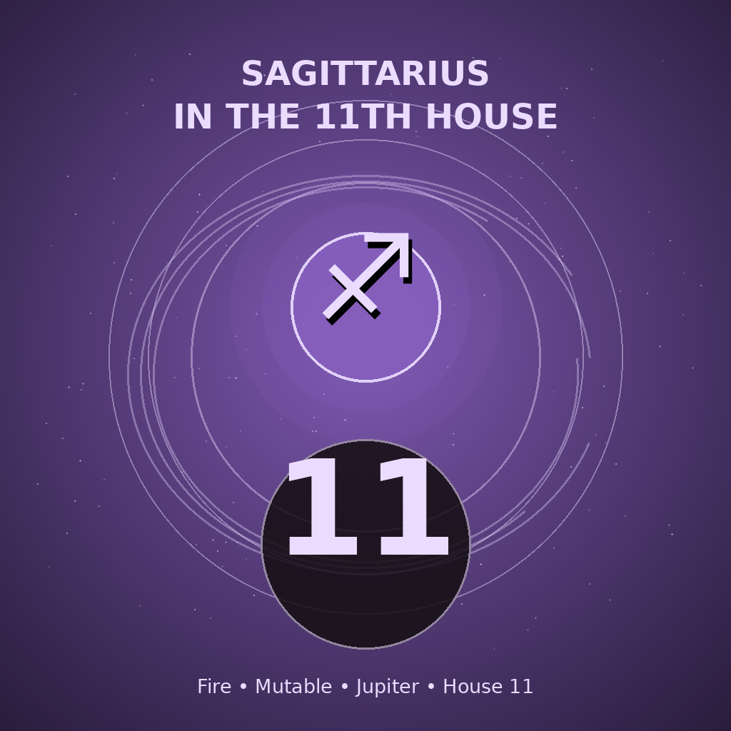 Sagittarius in the 11th House