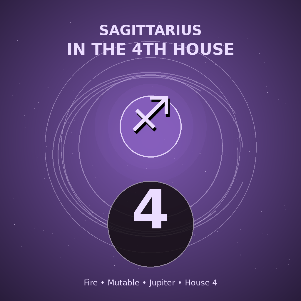Sagittarius in the 4th House