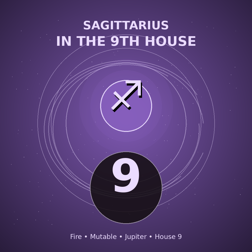 Sagittarius in the 9th House