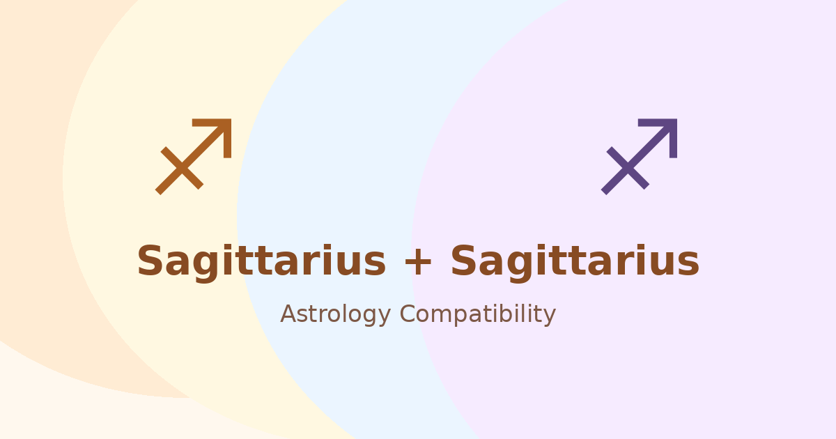 Sagittarius and Sagittarius Compatibility astrology compatibility image