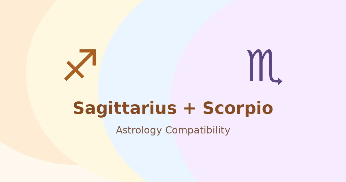 Sagittarius and Scorpio Compatibility astrology compatibility image