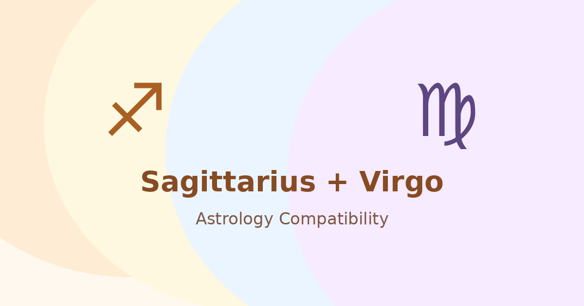 Sagittarius and Virgo Compatibility astrology compatibility image